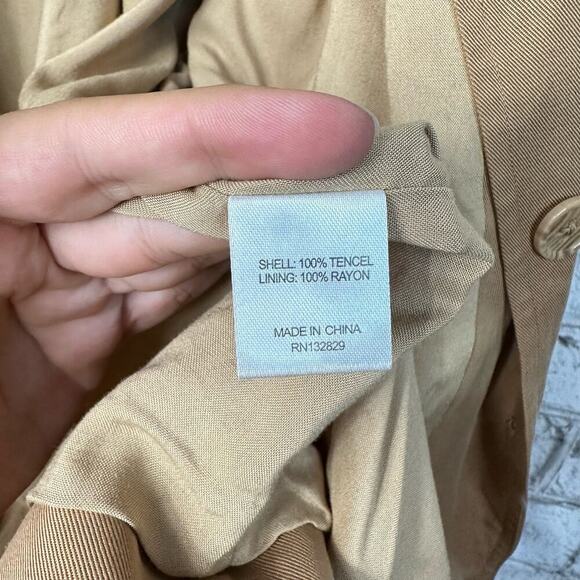 Tularosa Jacket Winonah Belted Button Front Oversize Pockets Tencel Neutral XLs - Picture 9 of 11